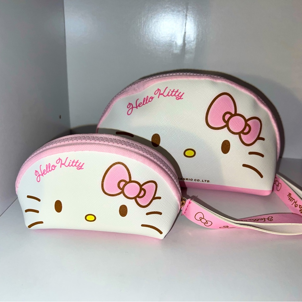 Hello kitty makeup bags set of 2